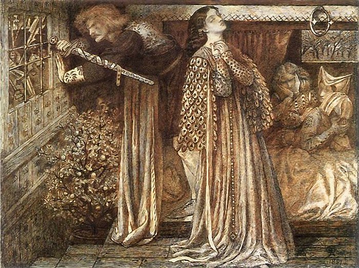 Lancelot In The Queen's Chamber by Dante Gabriel Rossetti